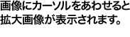 画像にカーソルをあわせると拡大画像が表示されます